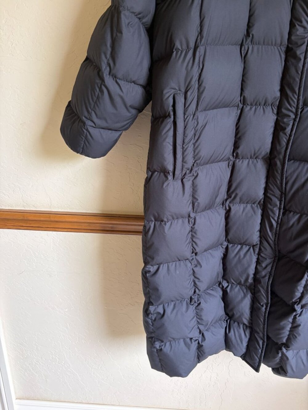 Lands' End 3X Black Long Puffer Coat Down Filled - Picture 5 of 12